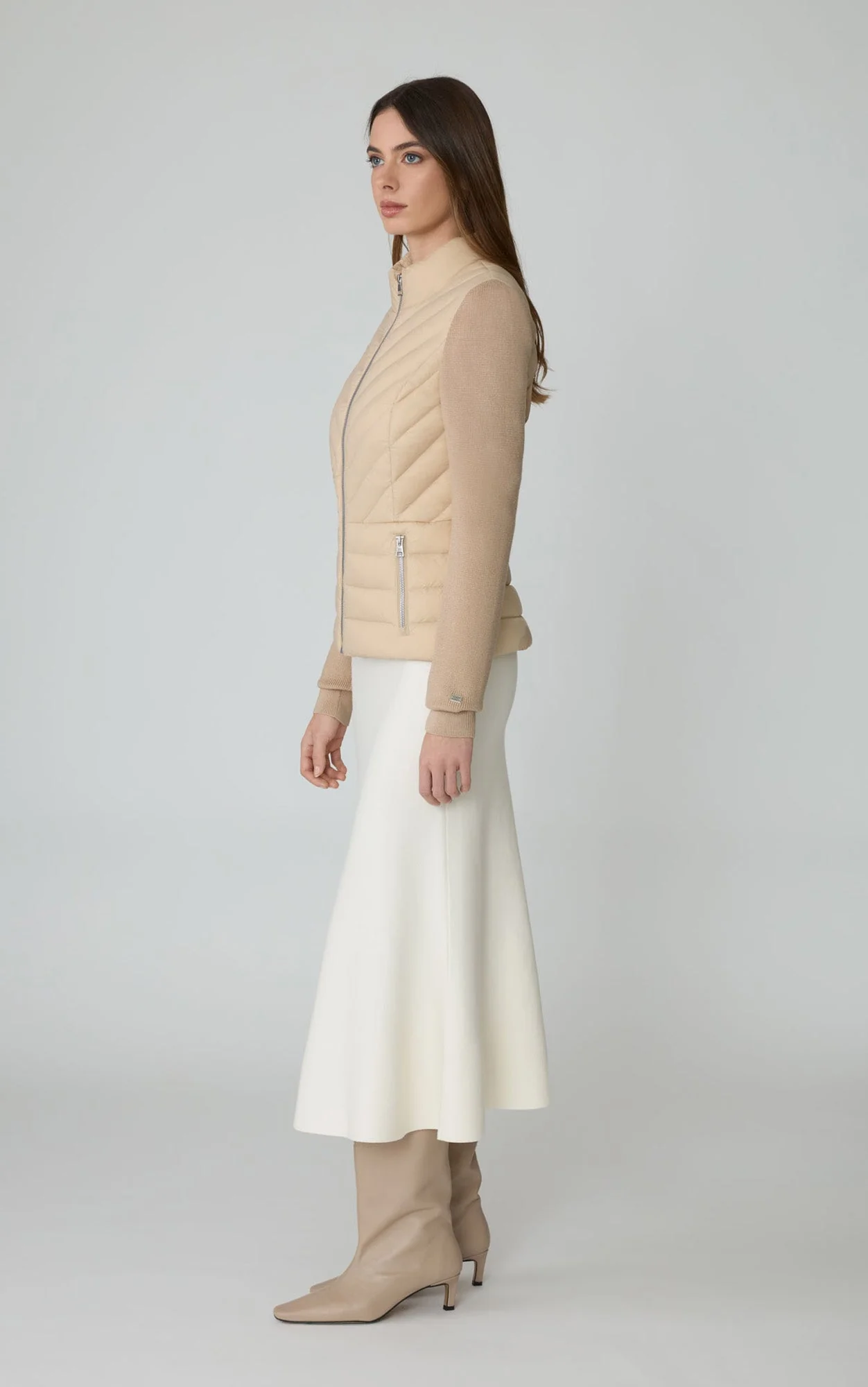 Bexley Hybrid Down Jacket | Almond - Image 4