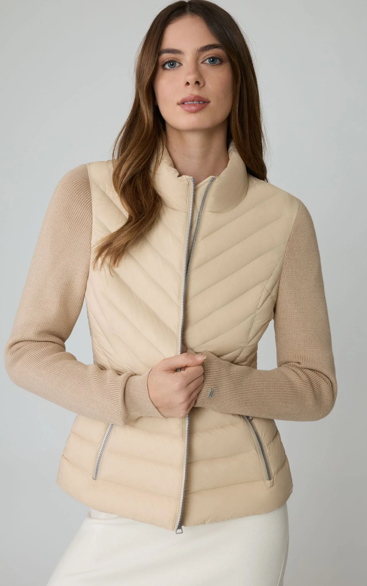 Bexley Hybrid Down Jacket | Almond - Image 6