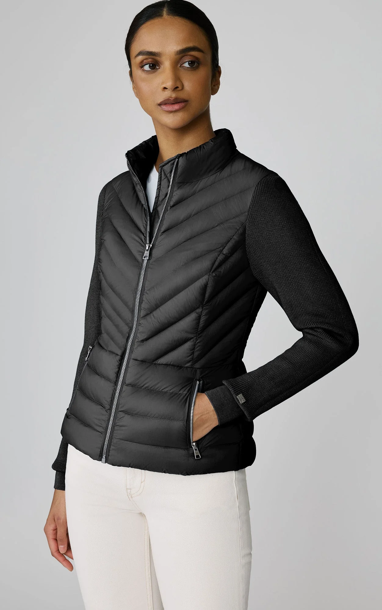 Bexley Hybrid Down Jacket | Black - Image 5
