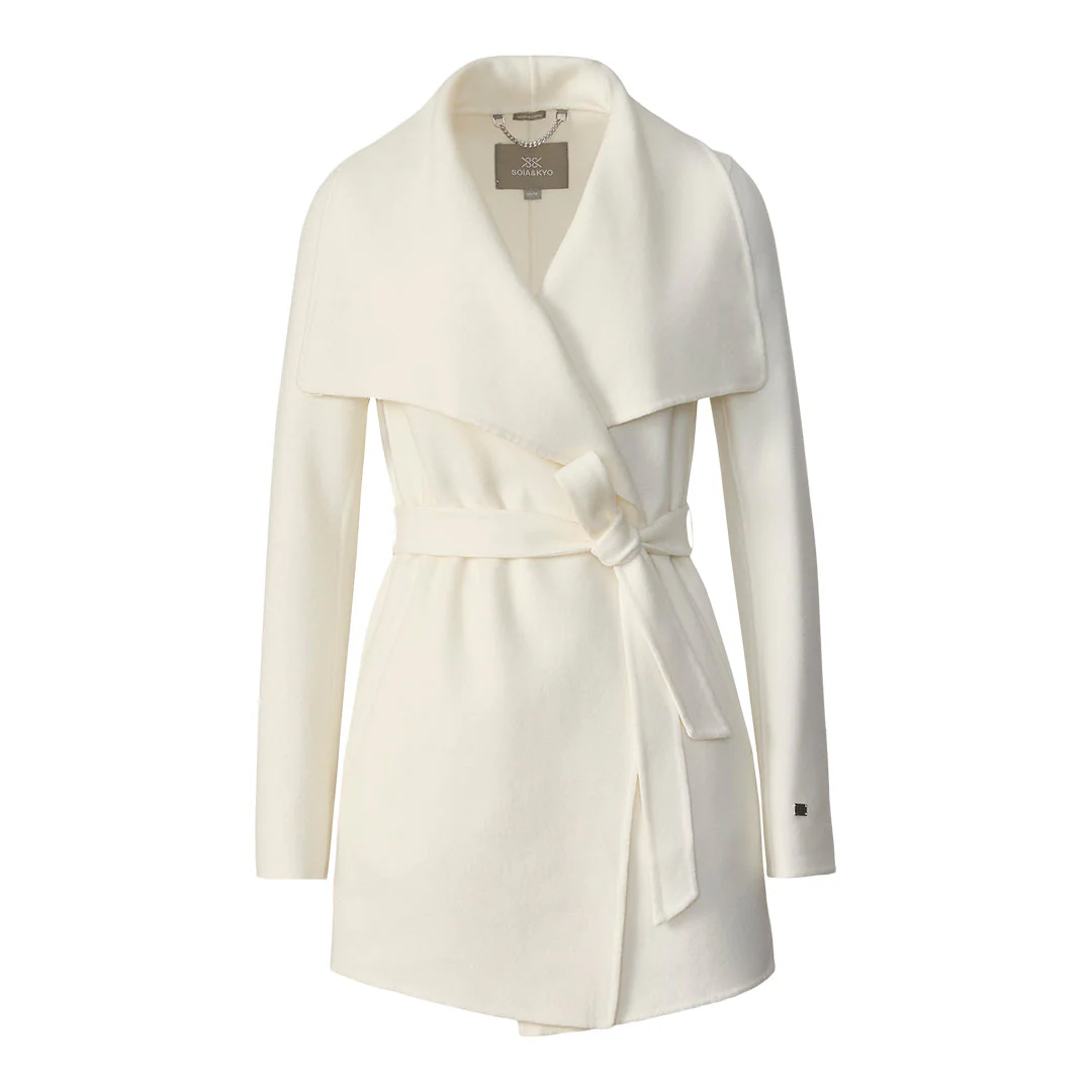 Bridgette Straight-Fit Wool Coat | Powder