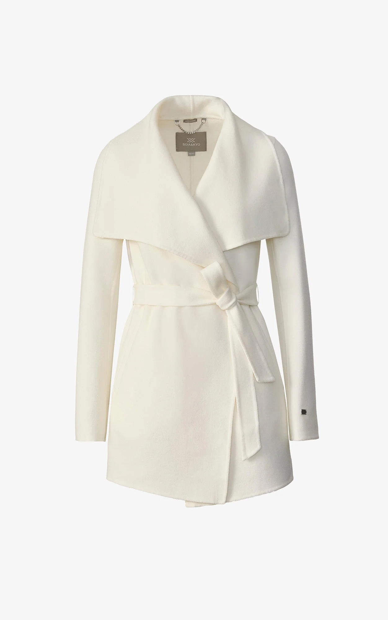 Bridgette Straight-Fit Wool Coat | Powder - Image 2