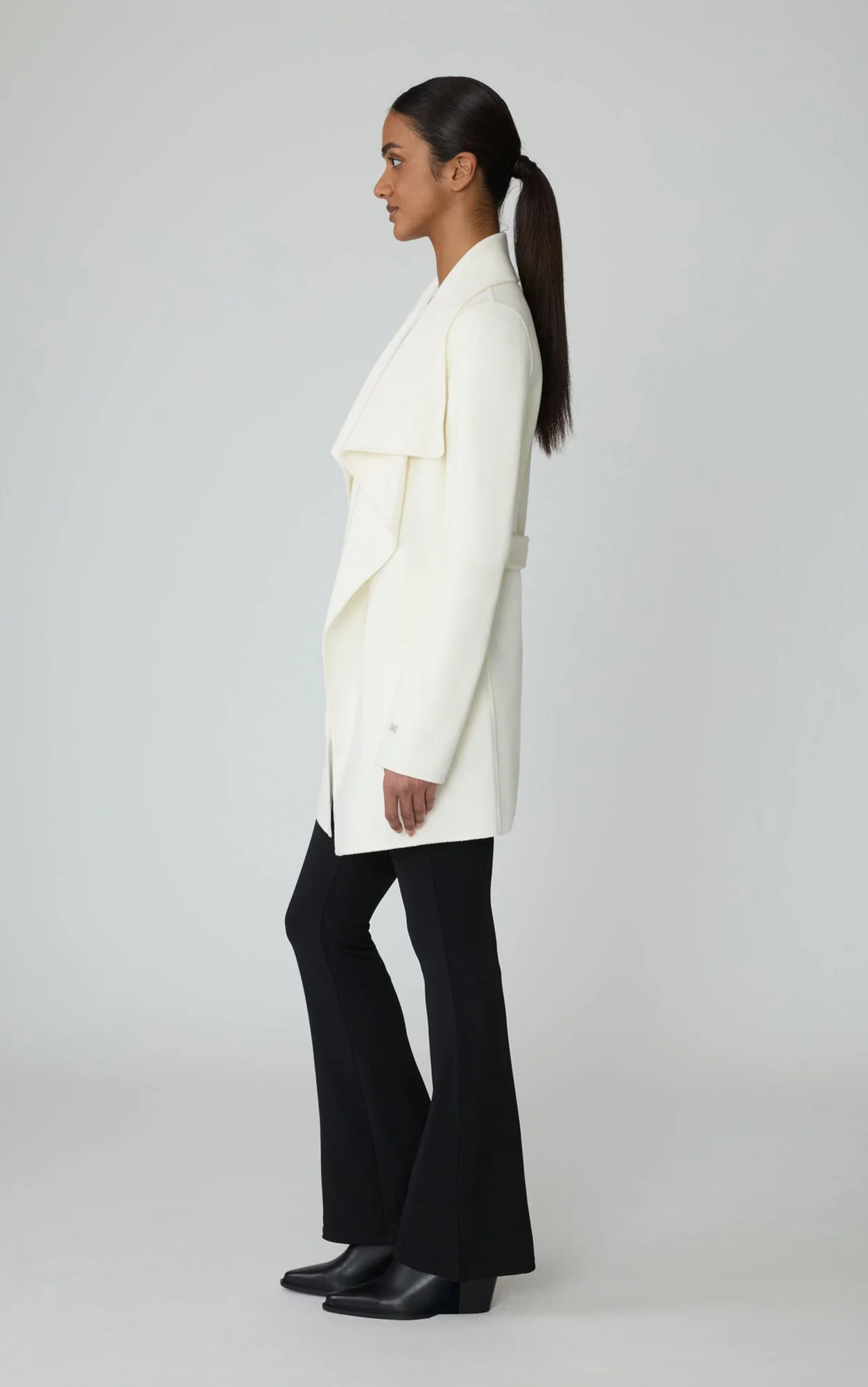Bridgette Straight-Fit Wool Coat | Powder - Image 5