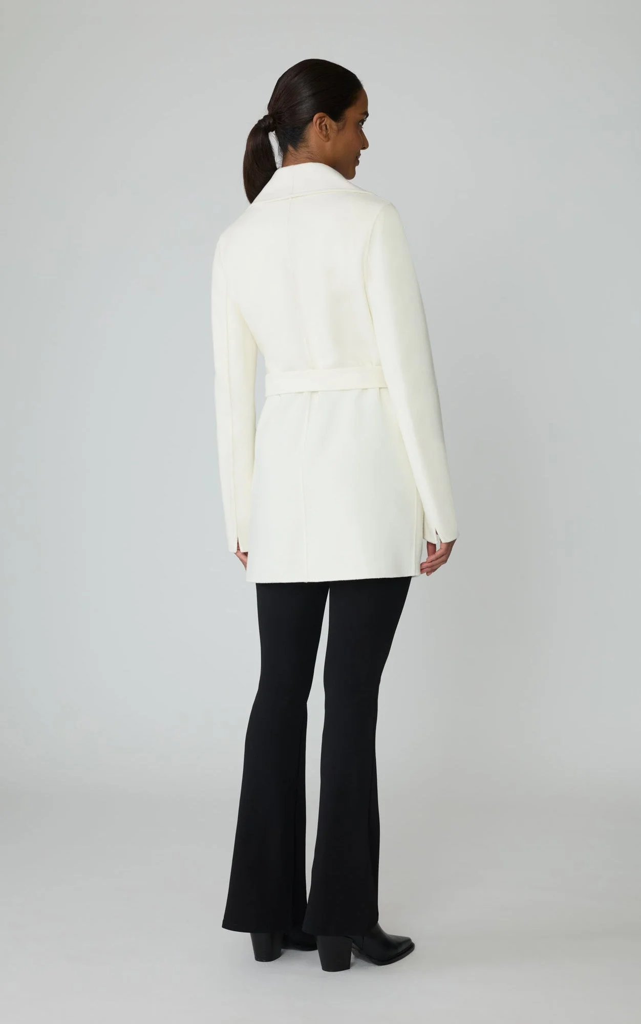 Bridgette Straight-Fit Wool Coat | Powder - Image 6