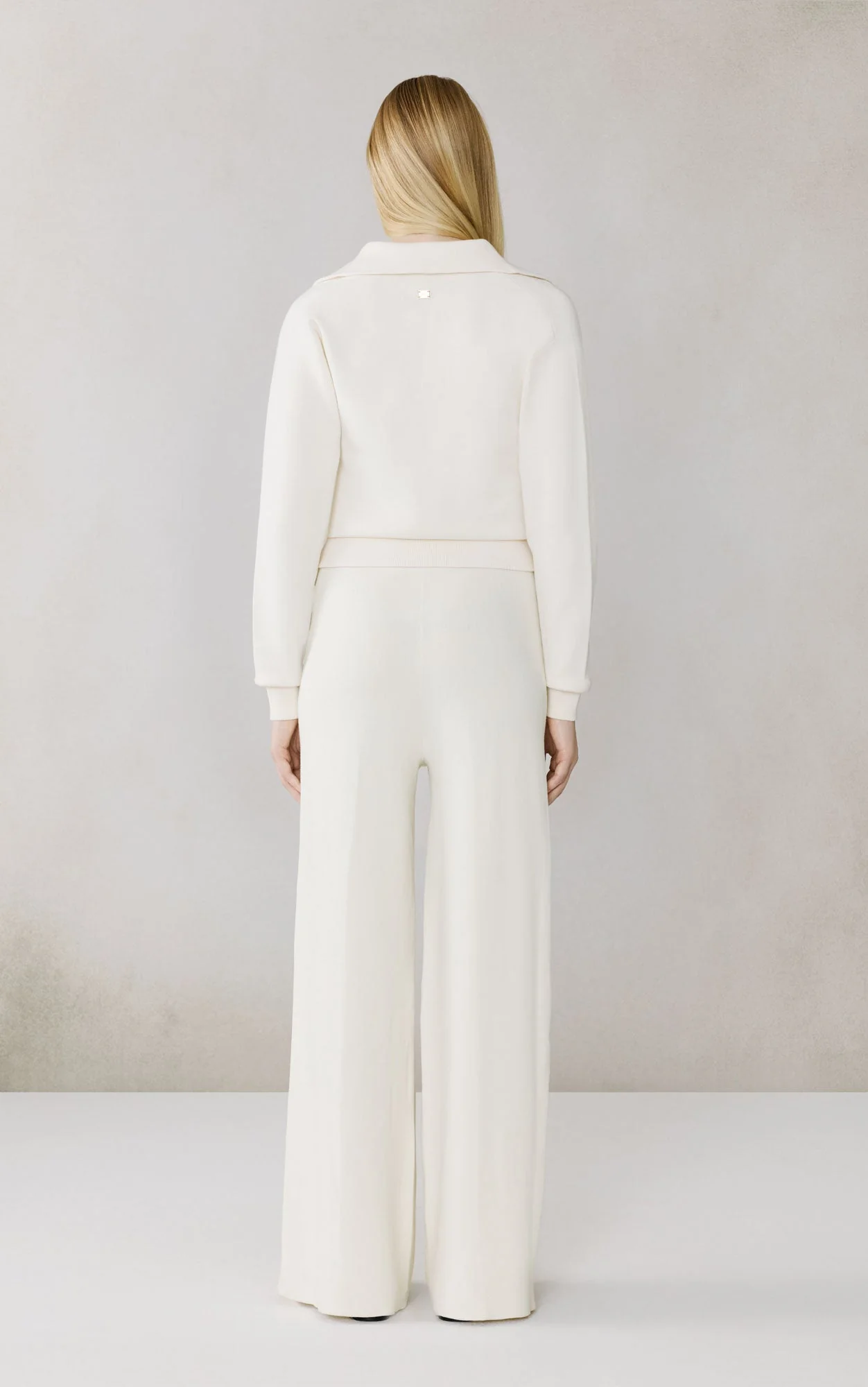 Dara Pleated Wide Leg Pant | Powder - Image 3