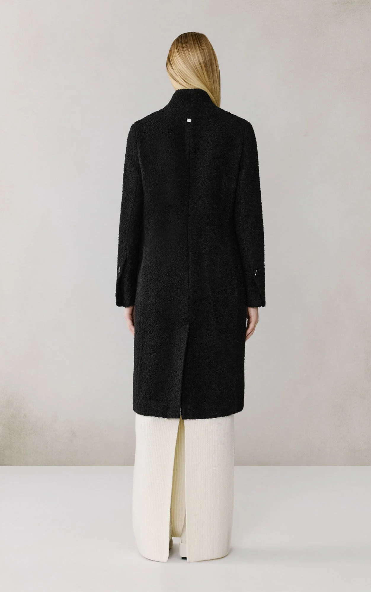 Diane Boucle Midi Coat | Black - Image 3