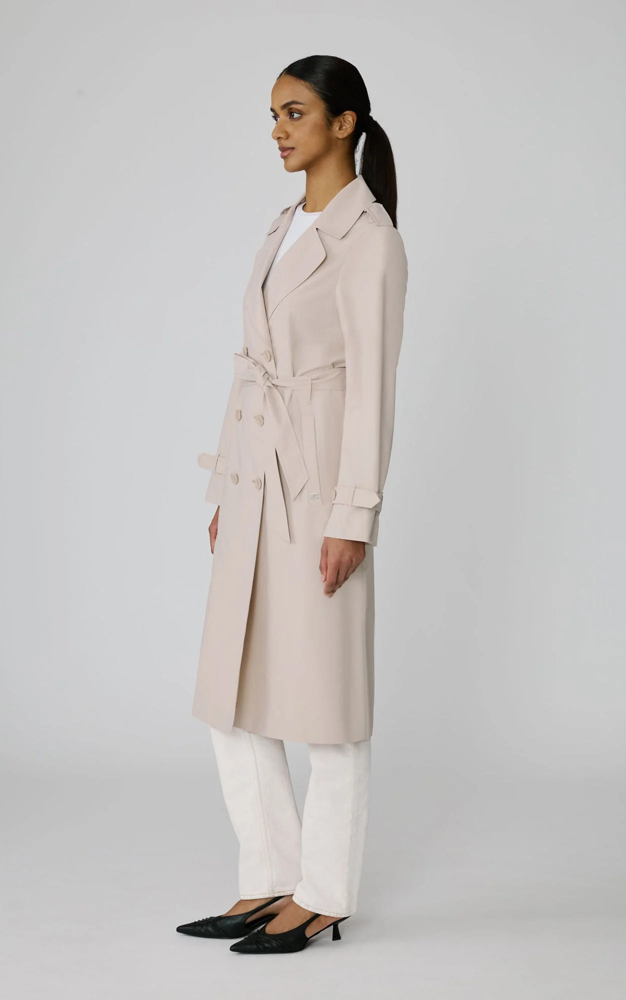 Double-Breasted Trench | Mist - Image 3