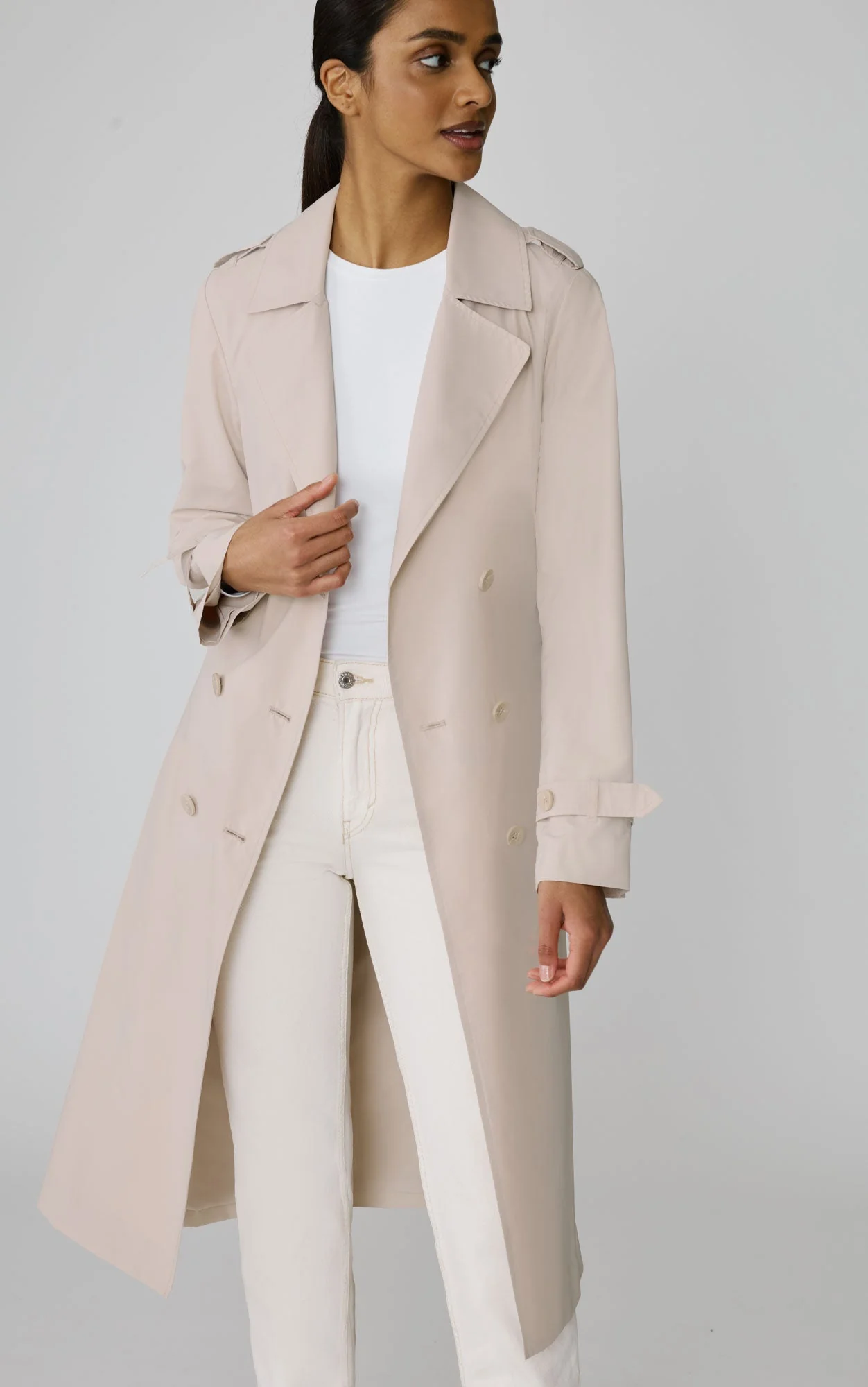 Double-Breasted Trench | Mist - Image 6