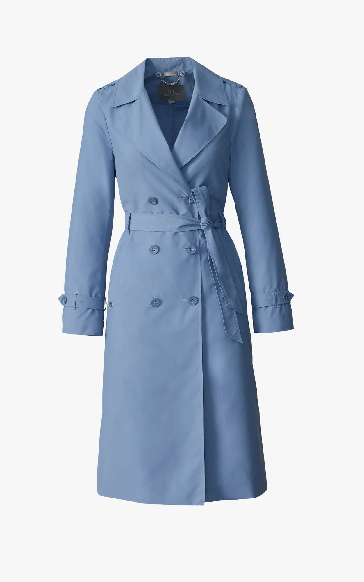Double-Breasted Trench | Sky - Image 3