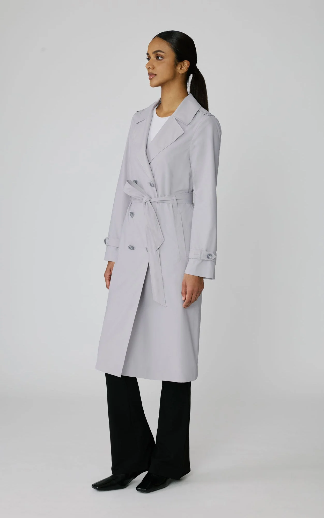 Double-Breasted Trench | Stone - Image 3