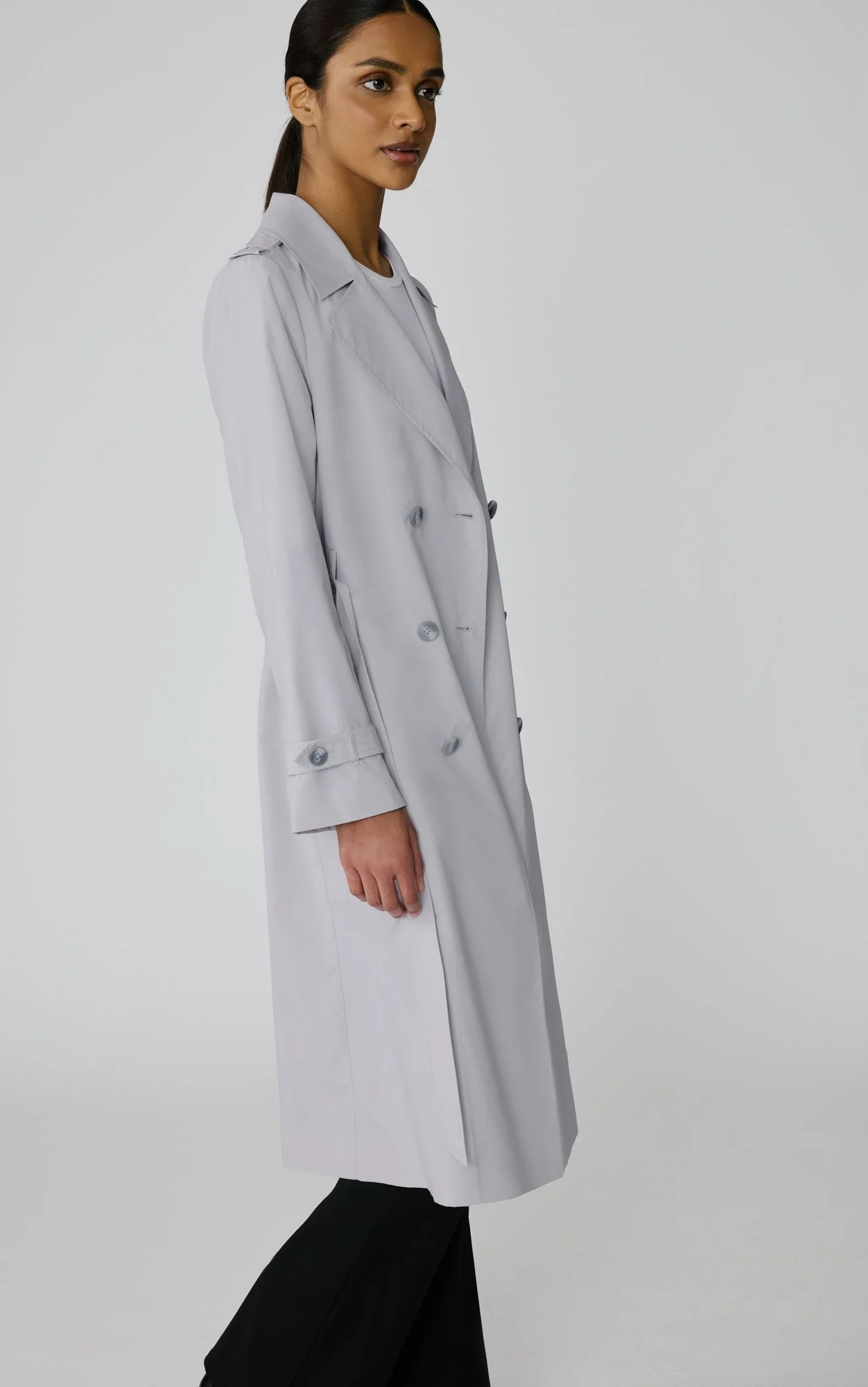 Double-Breasted Trench | Stone - Image 4