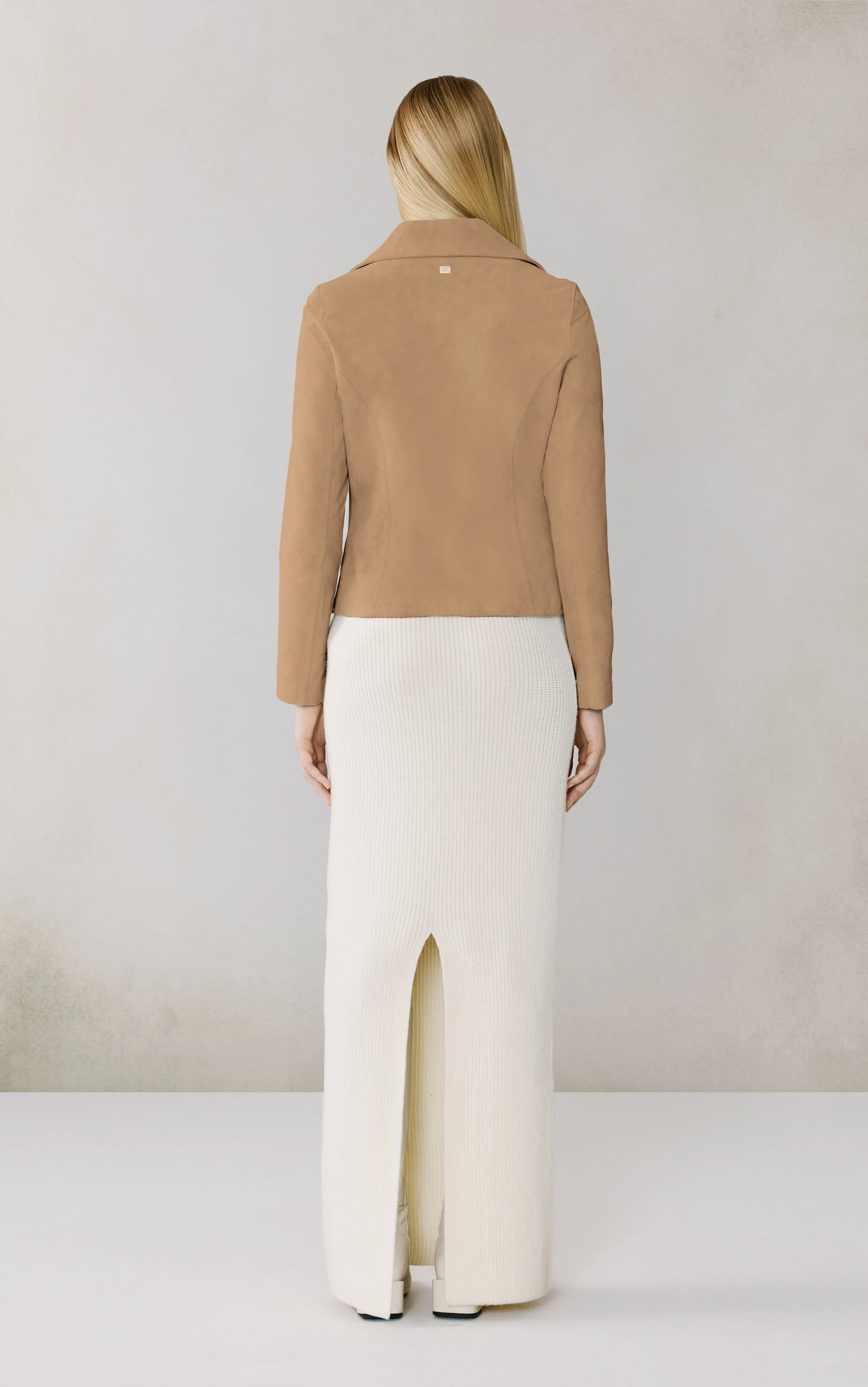 Felicity Short Coat In Suede | Teak - Image 5