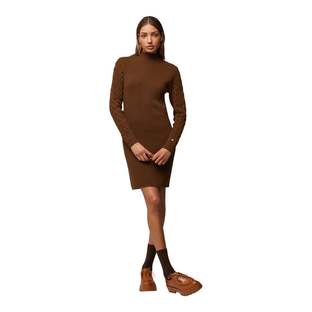 Harlyn Responsible Wool Blend Cable Knit Sweater Dress | Hazel