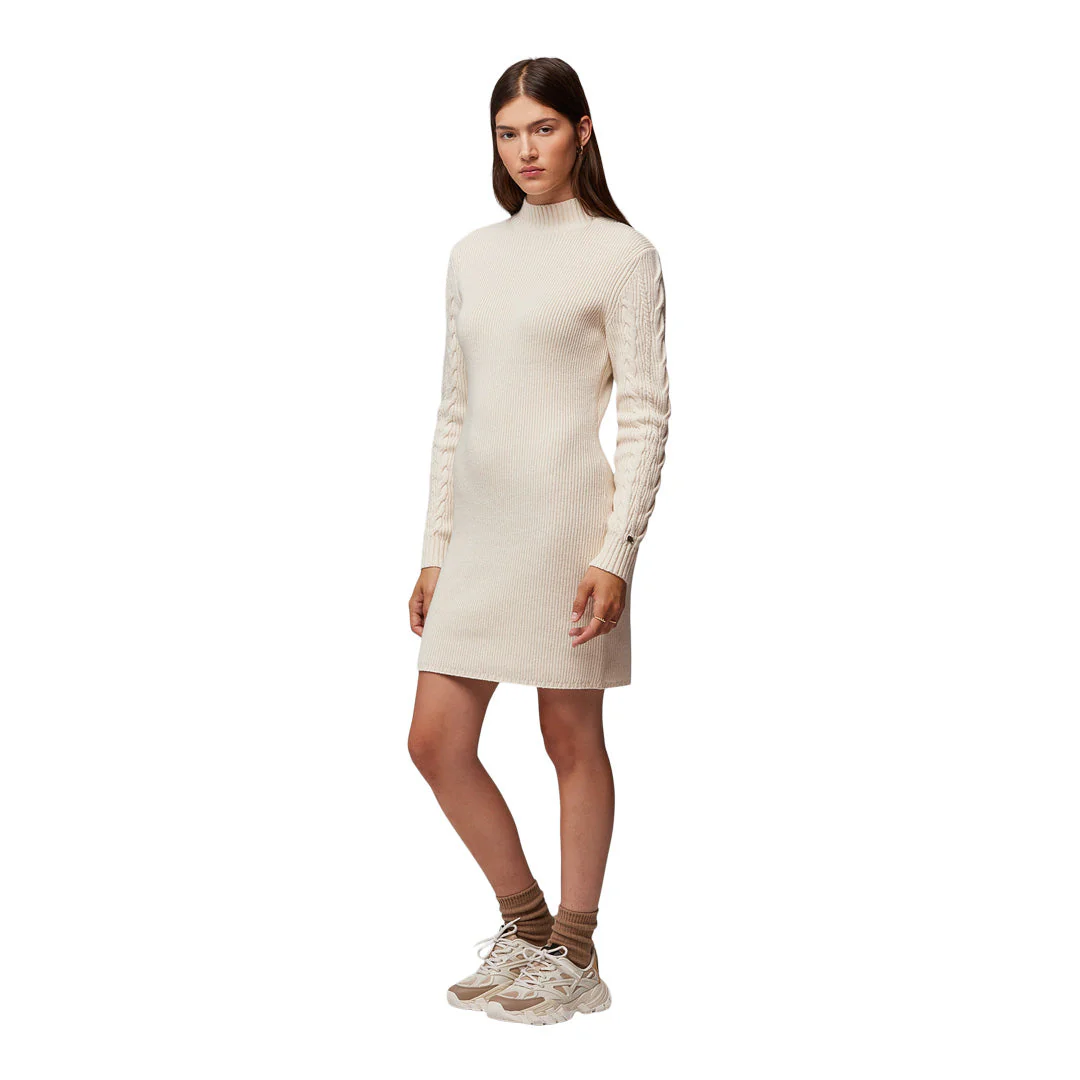 Harlyn Responsible Wool Blend Cable Knit Sweater Dress | Powder