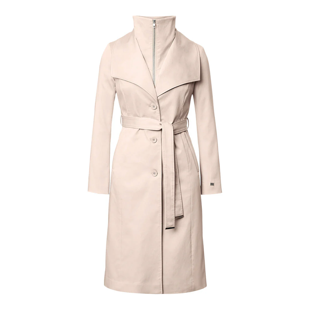 Ilana Slim-Fit Trench With Bib Collar | Mist