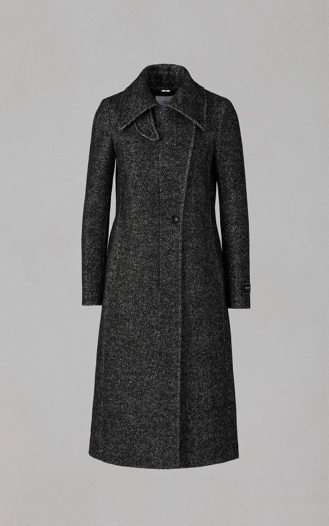 Irena Maxi Coat In Wool | Black - Image 5