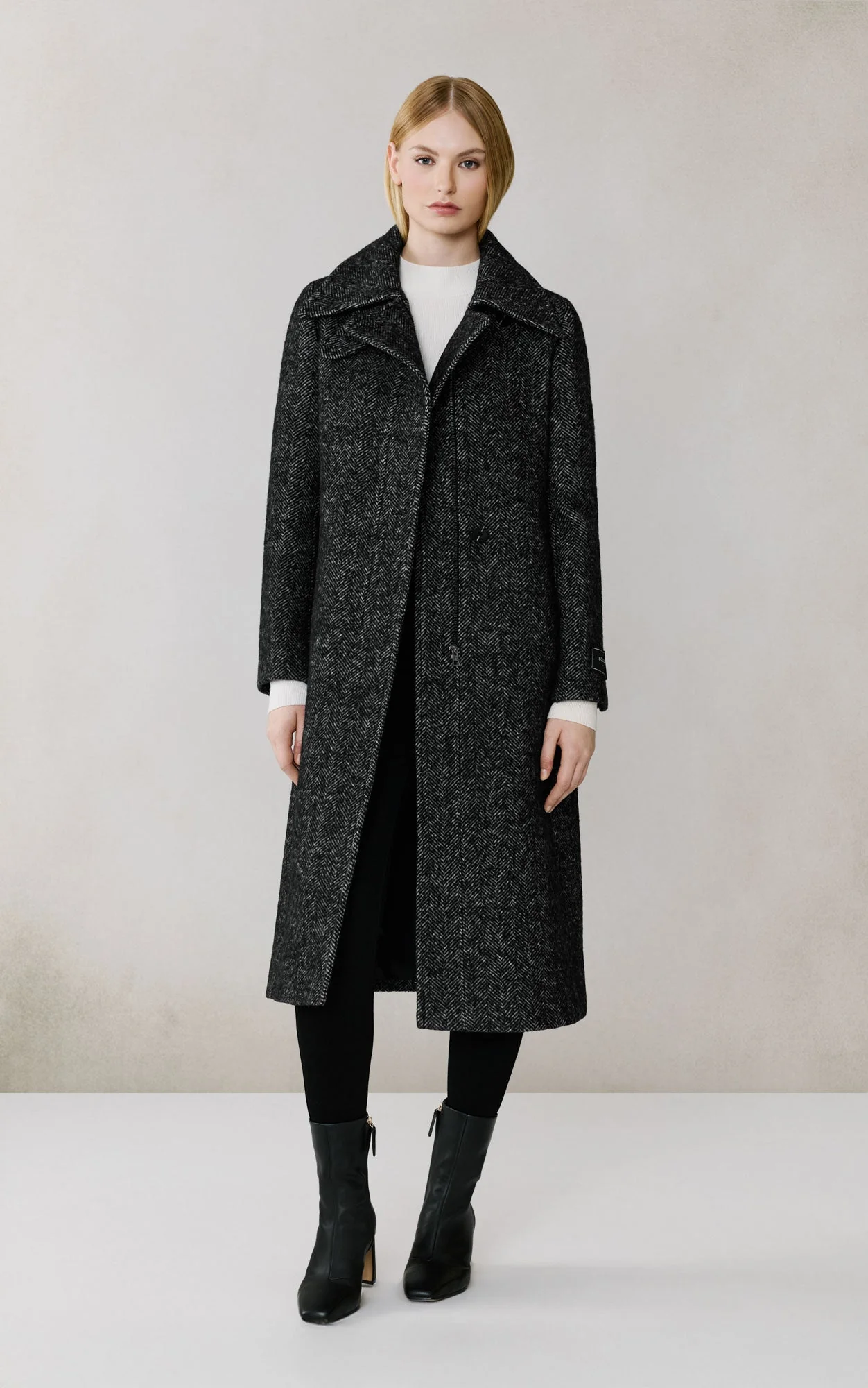 Irena Maxi Coat In Wool | Black - Image 6
