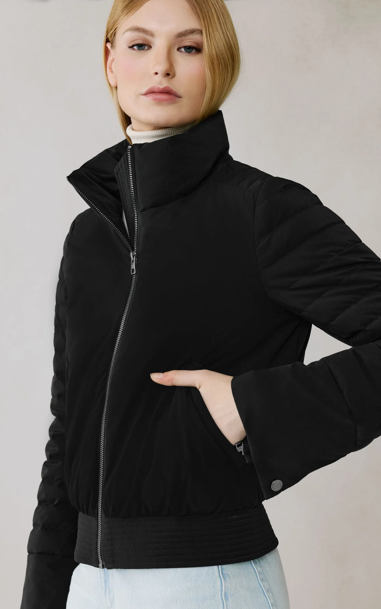Isabella Down Blouson Jacket | Black - Image 5