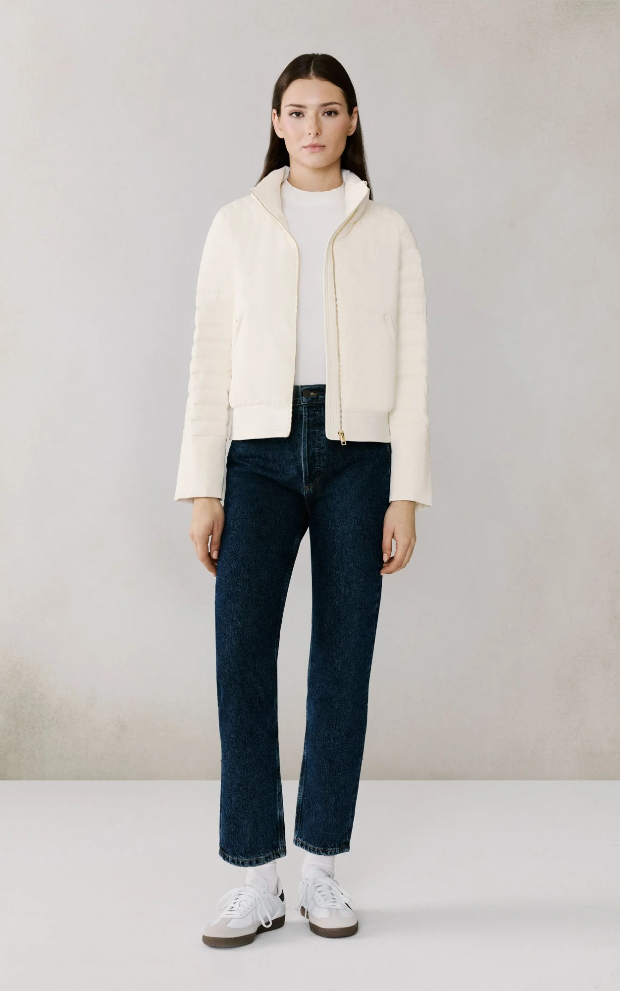 Isabella Down Blouson Jacket | Powder - Image 3