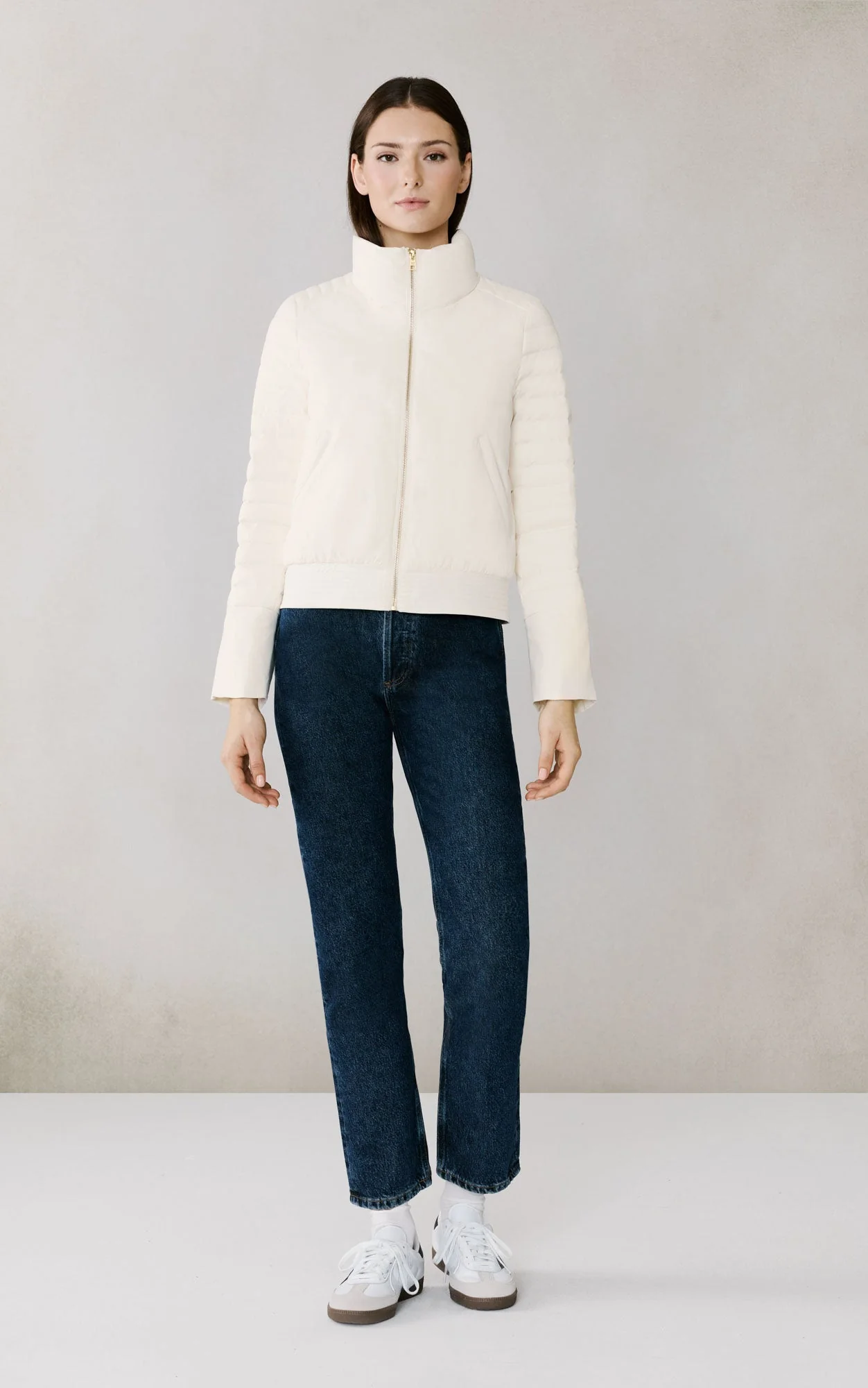 Isabella Down Blouson Jacket | Powder - Image 4