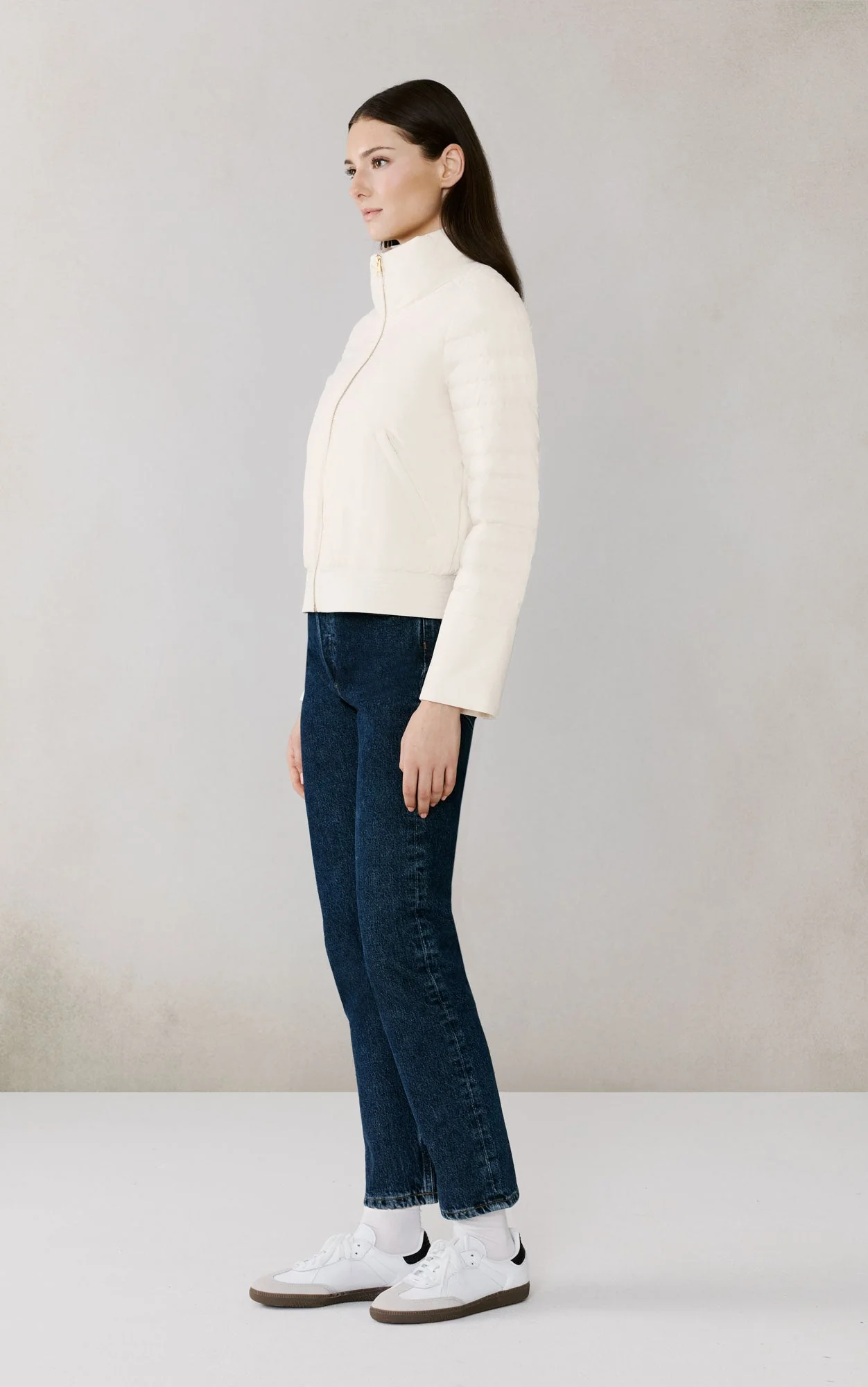 Isabella Down Blouson Jacket | Powder - Image 5