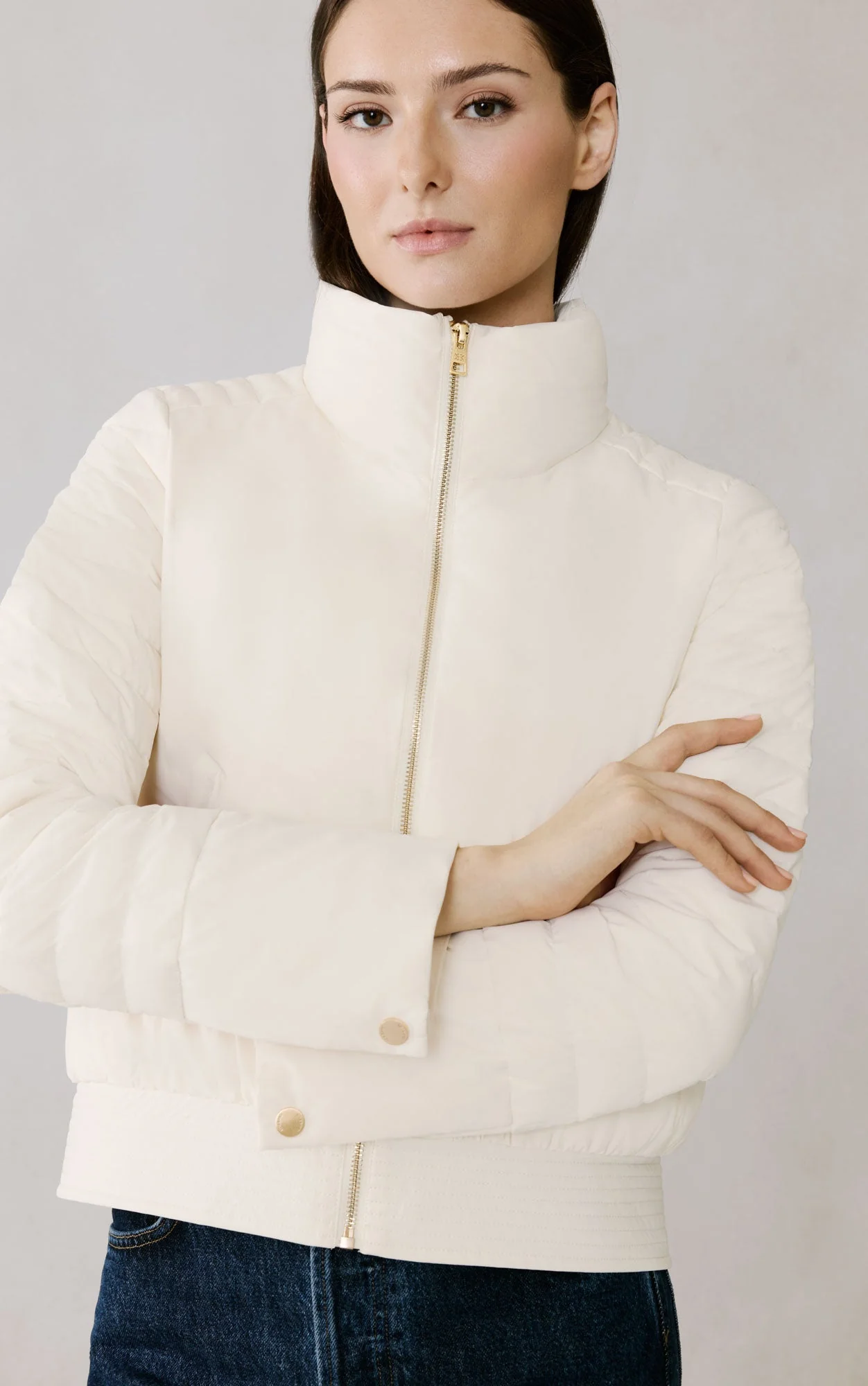 Isabella Down Blouson Jacket | Powder - Image 6