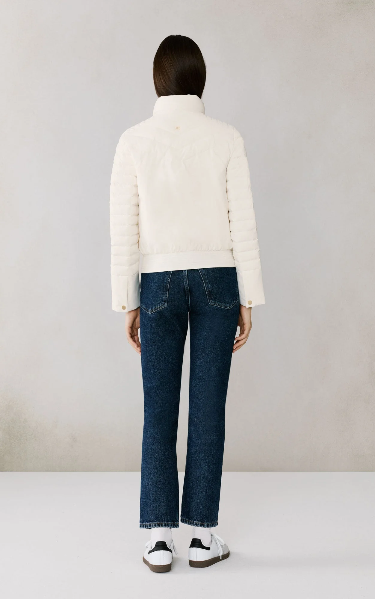Isabella Down Blouson Jacket | Powder - Image 8