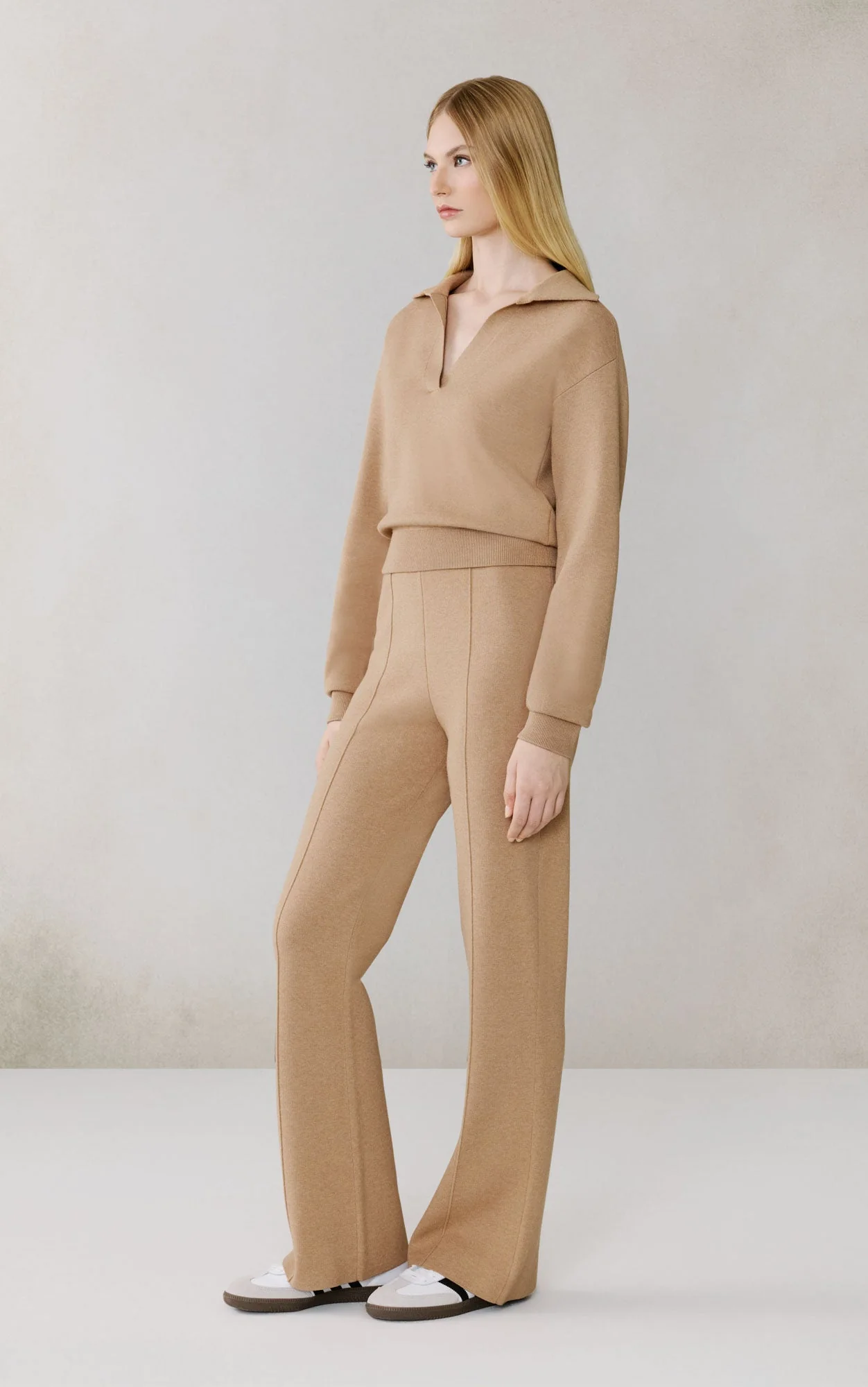 Janet Polo Sweater | Teak Heather - Image 6