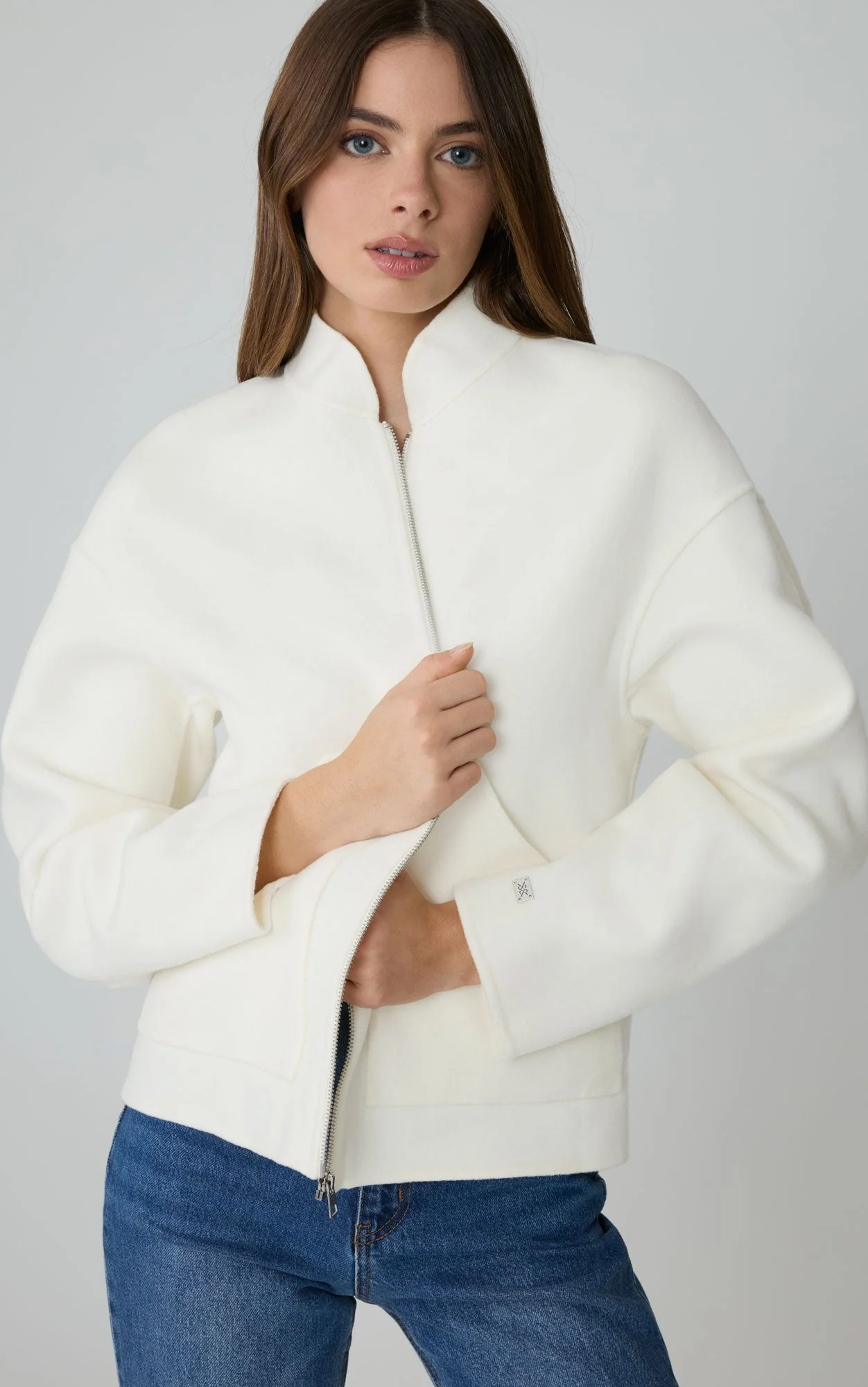 Jenny Double Face Wool Jacket | Powder - Image 2