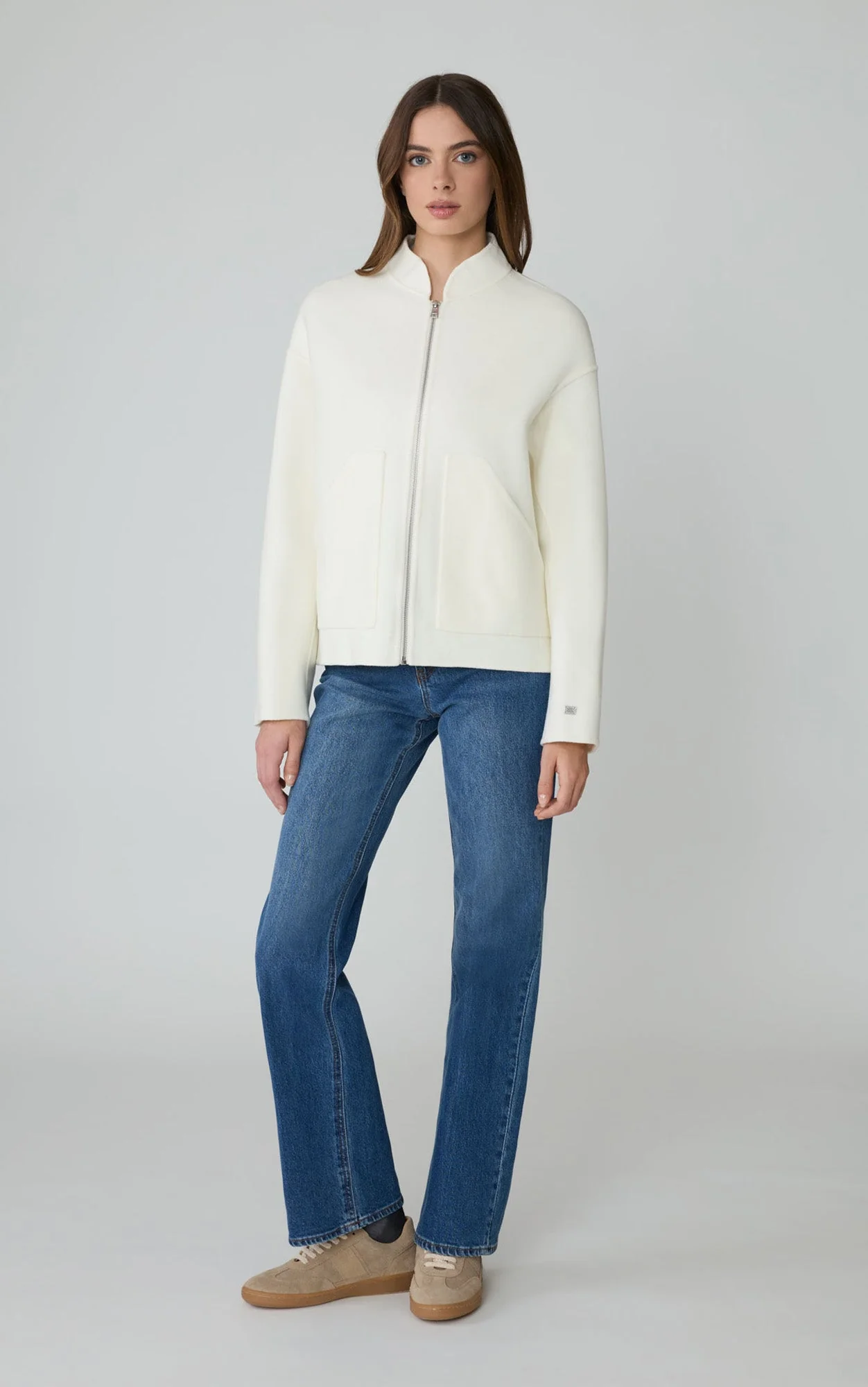 Jenny Double Face Wool Jacket | Powder - Image 3