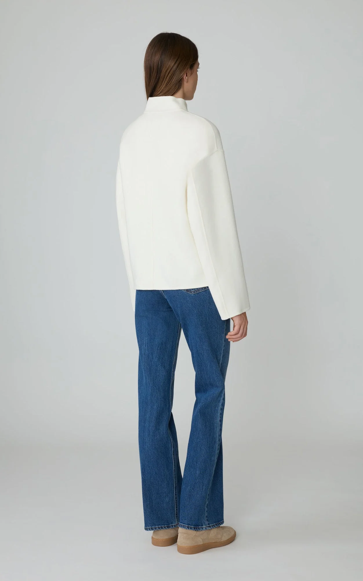 Jenny Double Face Wool Jacket | Powder - Image 5