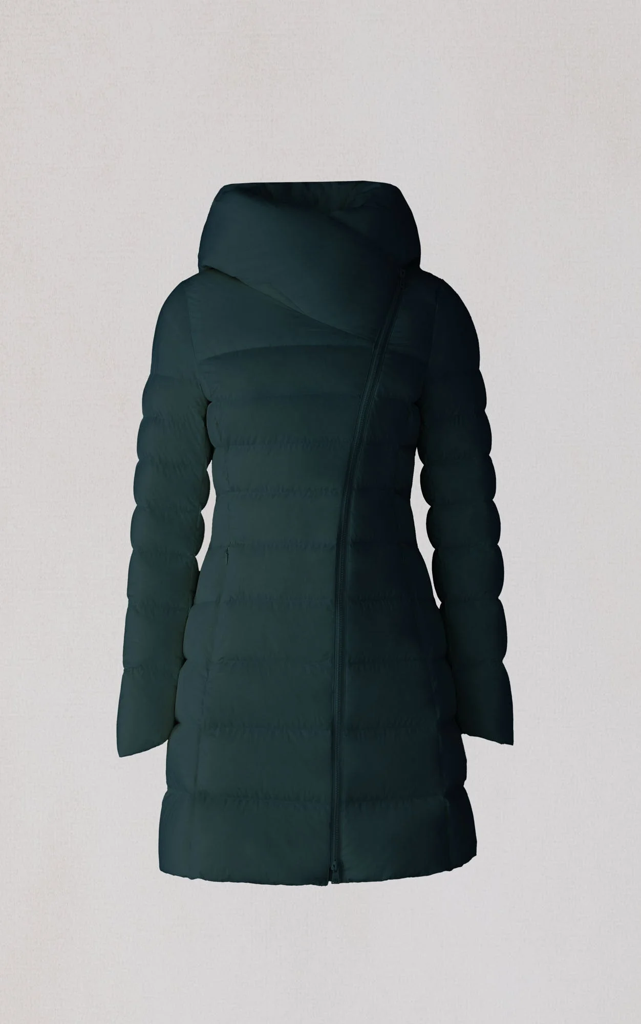 Judy-M Stretch Down Coat | Midnight Forest - Image 2