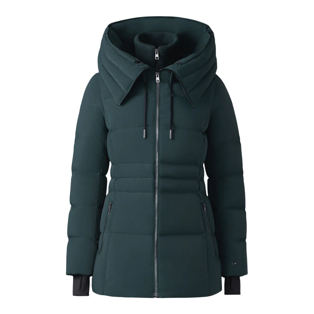 June Down Coat With Bib | Midnight Forest