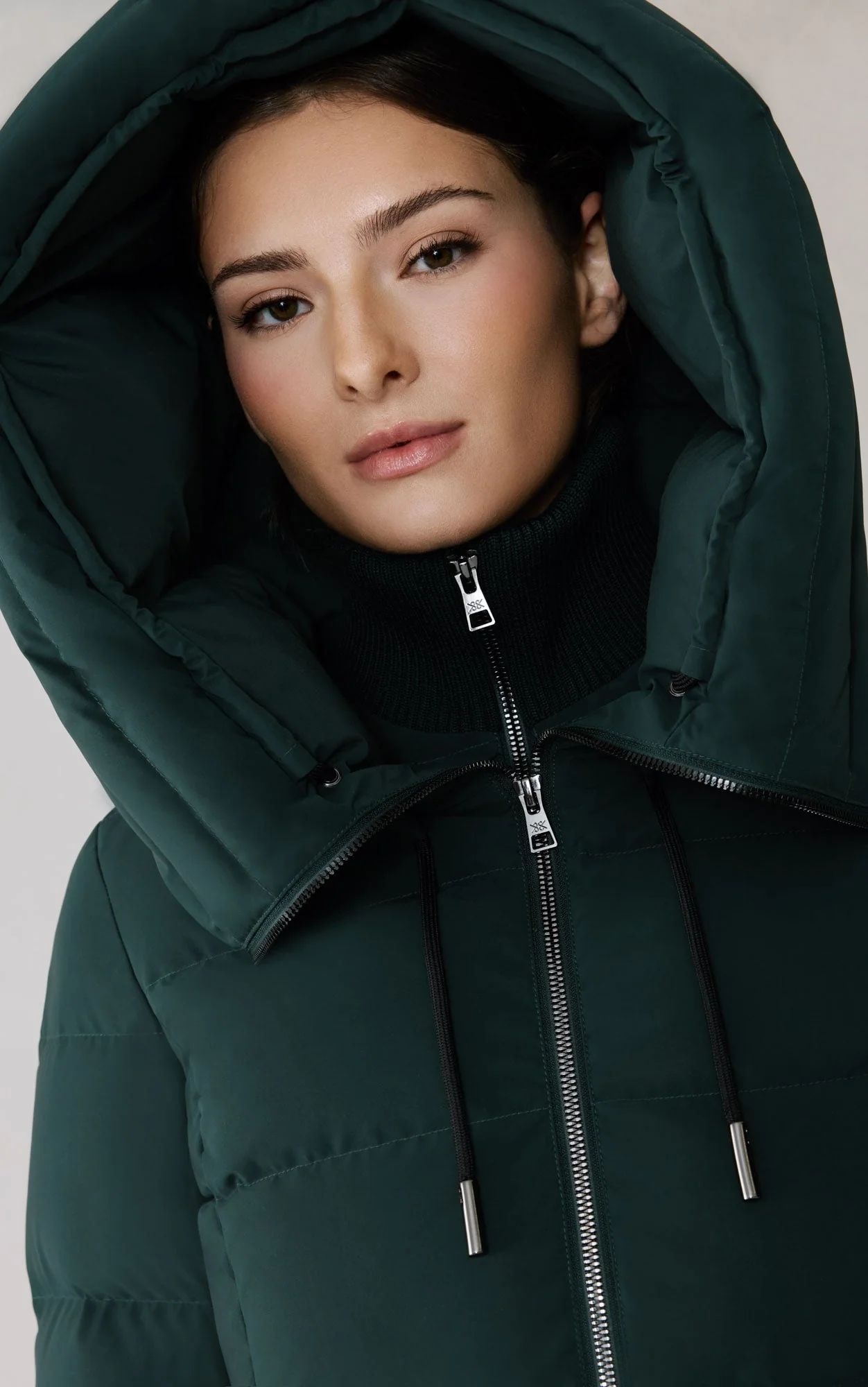 June Down Coat With Bib | Midnight Forest - Image 3