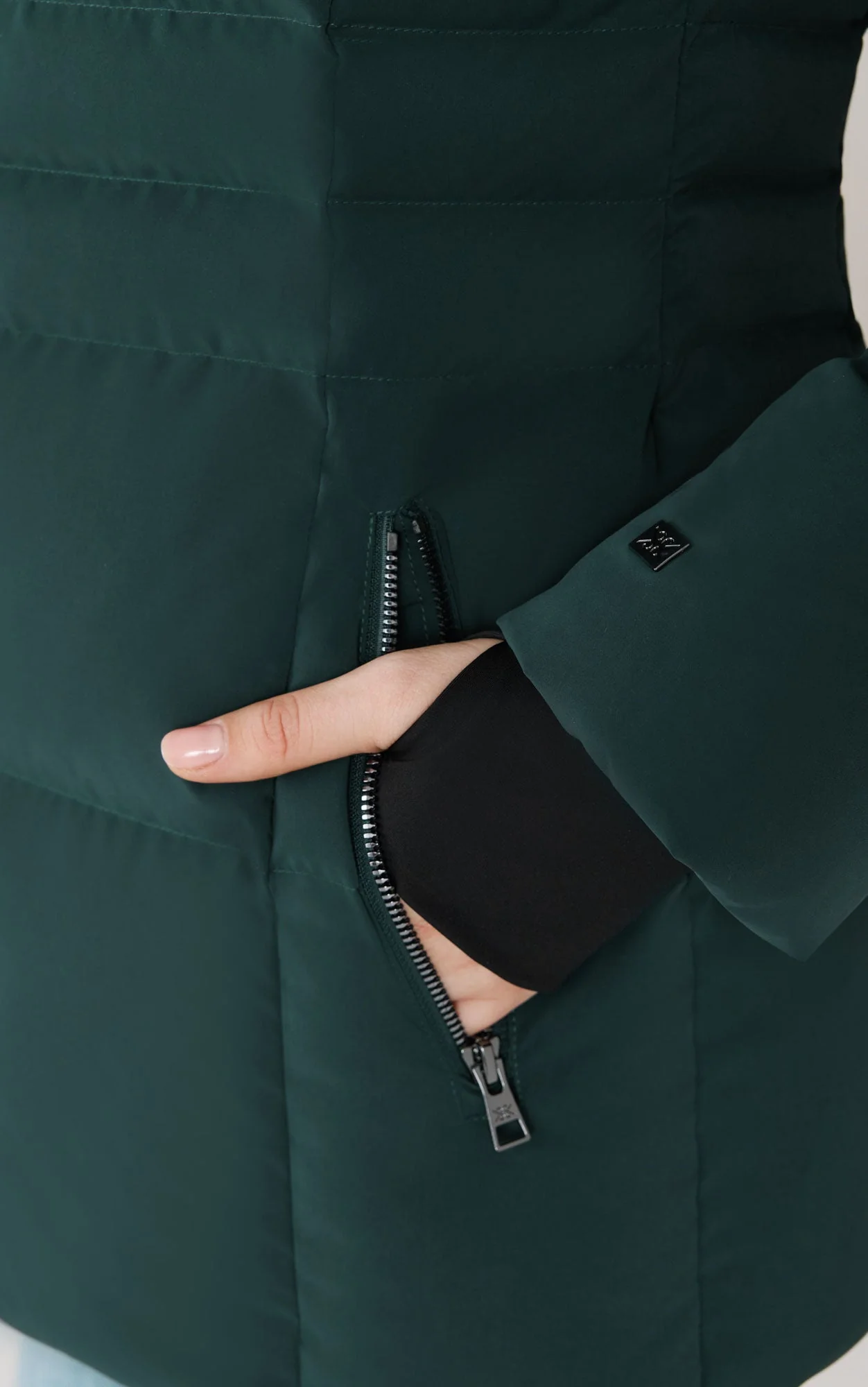 June Down Coat With Bib | Midnight Forest - Image 4
