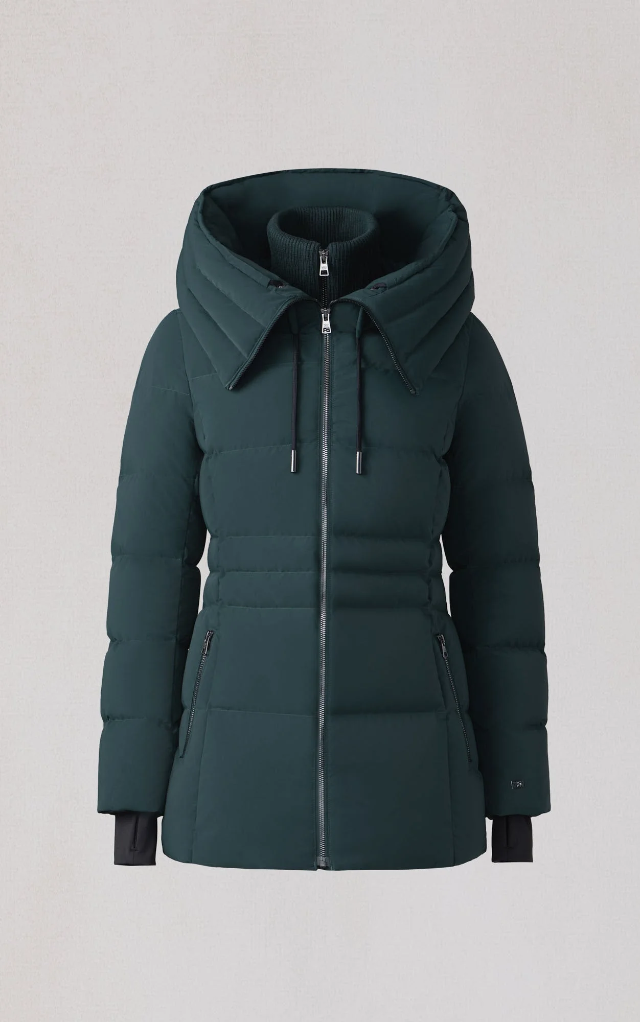 June Down Coat With Bib | Midnight Forest - Image 9