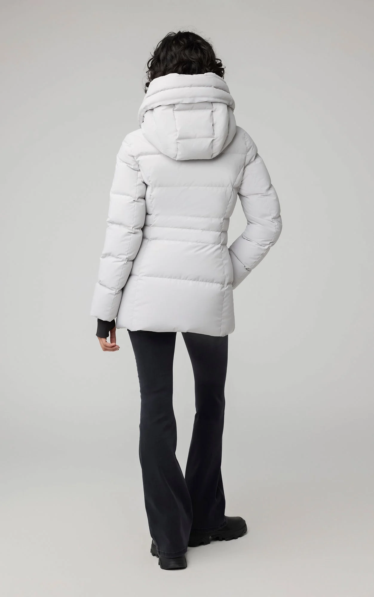 June Down Coat With Bib | Stone - Image 6