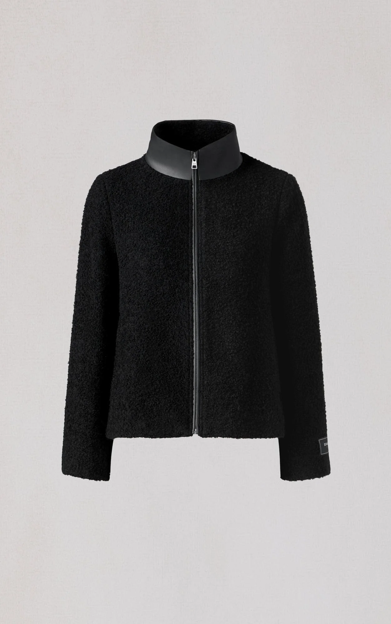 Kaitlyn Boucle Trapez Jacket In Wool | Black - Image 2