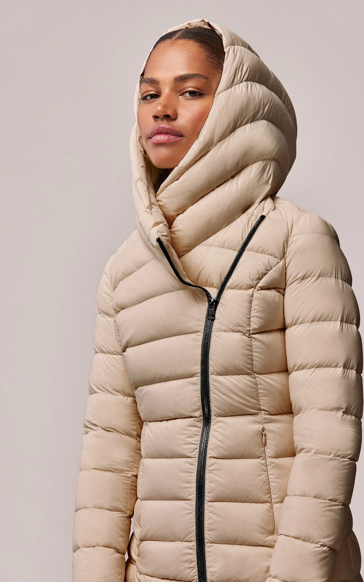 Karelle-Td Slim-Fit Lightweight Down Coat | Hush - Image 3