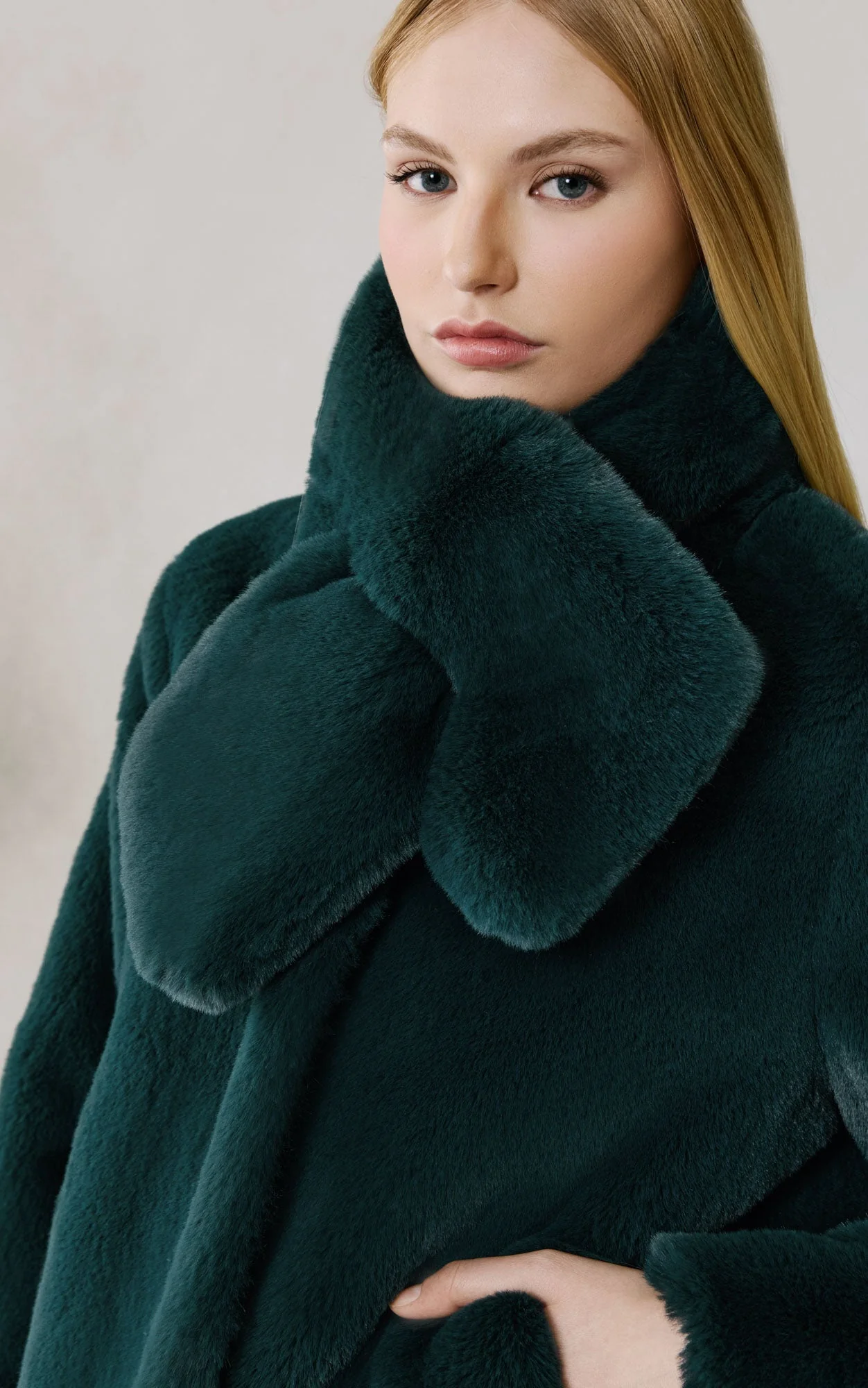 Kendell Boxy Jacket With Scarf | Midnight Forest - Image 5