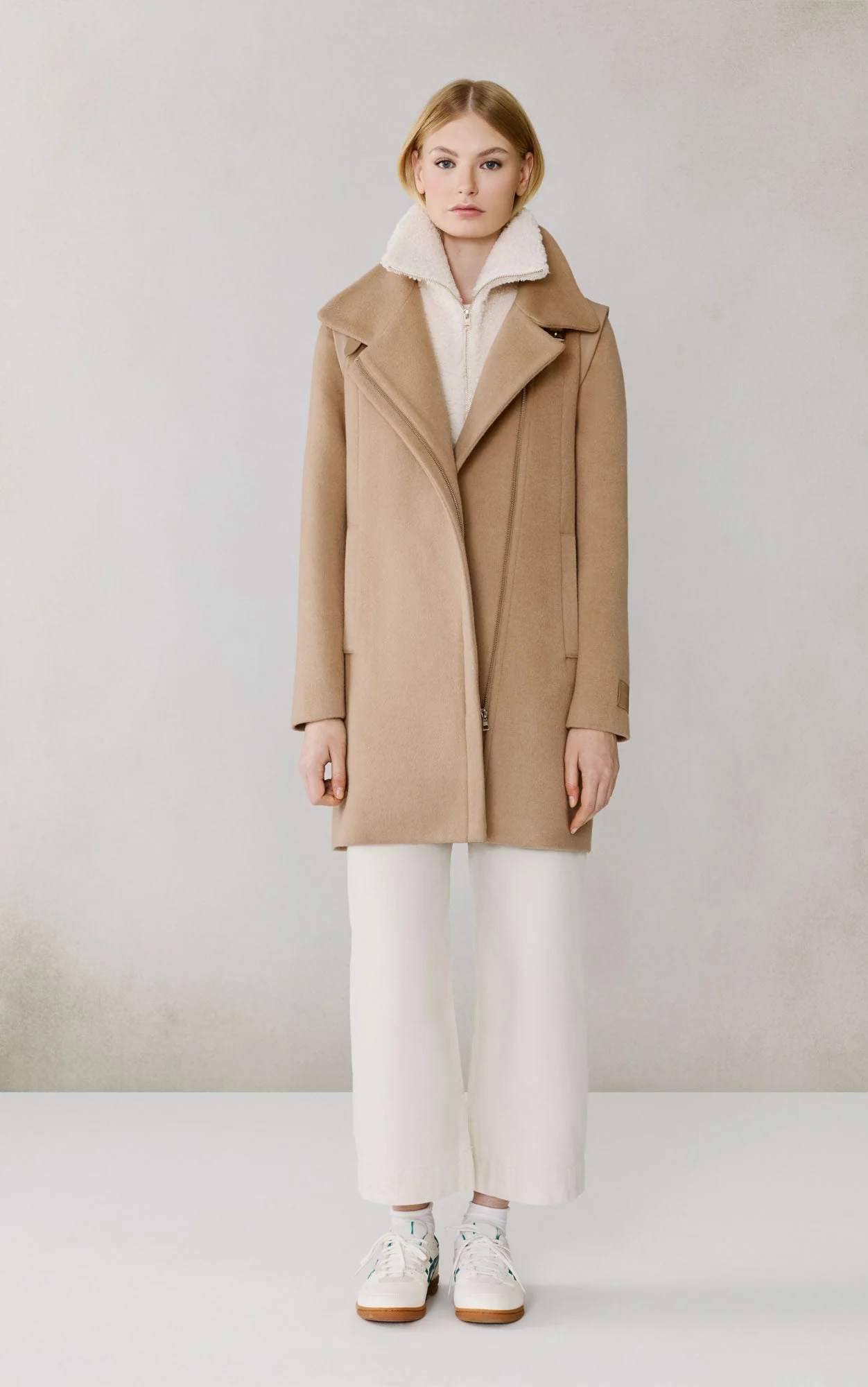 Kiana Moto Coat In Wool | Teak - Image 3