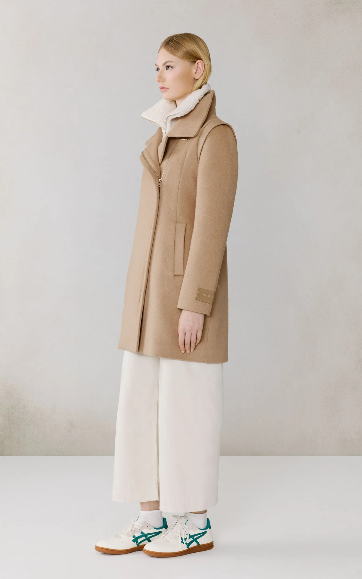 Kiana Moto Coat In Wool | Teak - Image 5