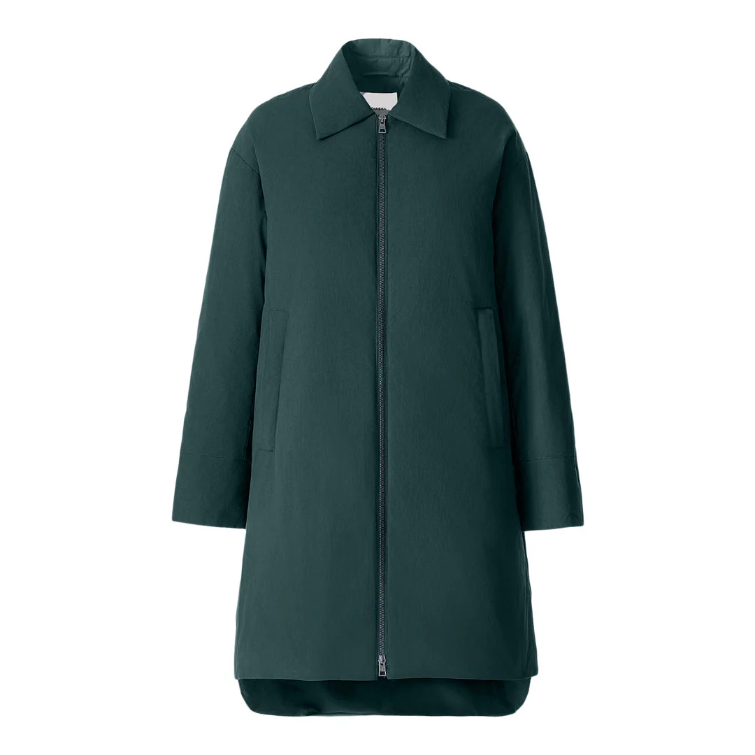Laleh-L Duvet Down Coat In Cotton | Midnight Forest