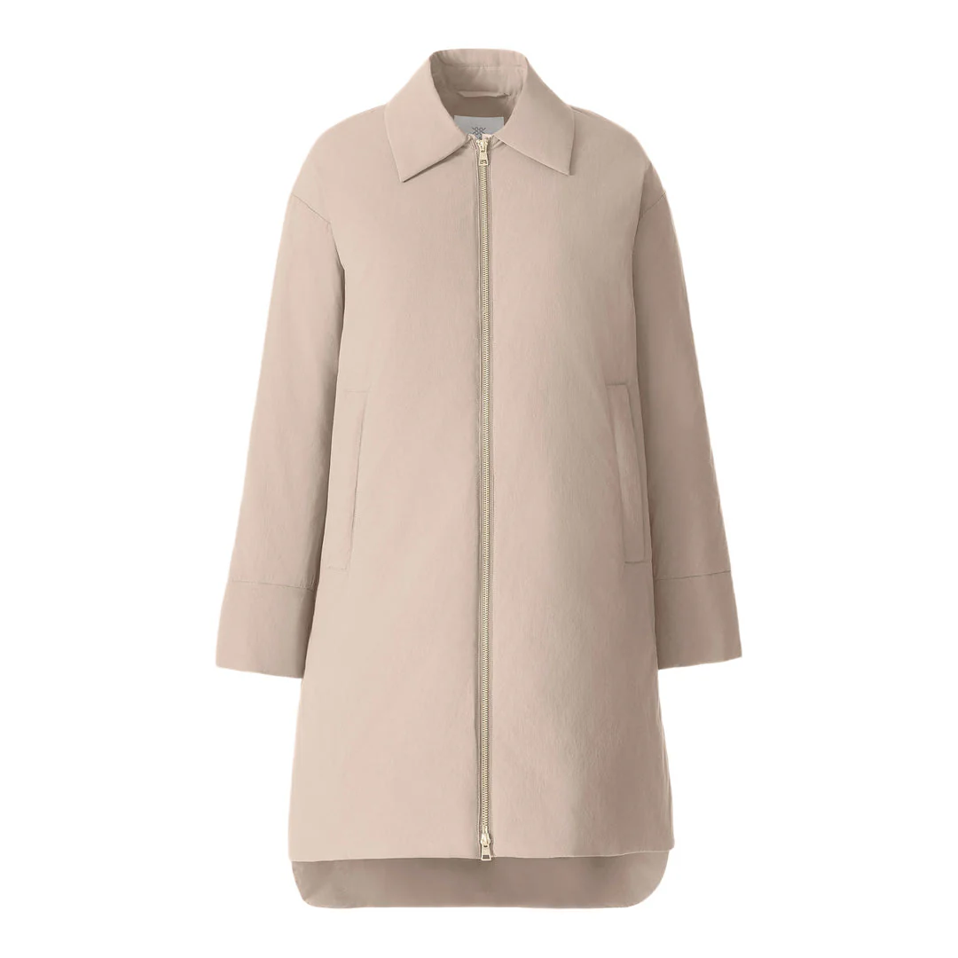 Laleh-L Duvet Down Coat In Cotton | Soft Teak