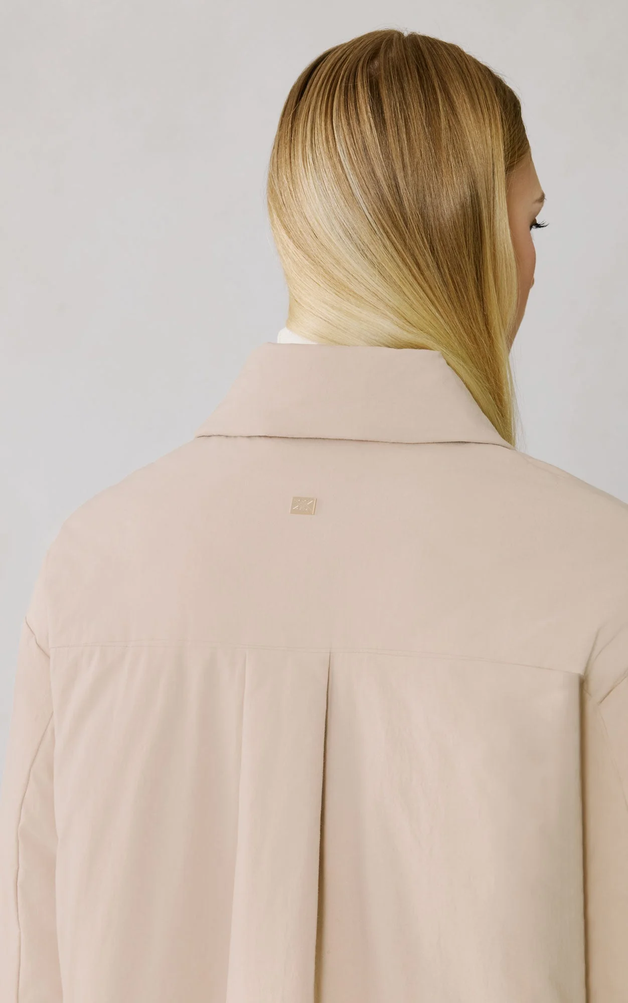 Laleh-L Duvet Down Coat In Cotton | Soft Teak - Image 6