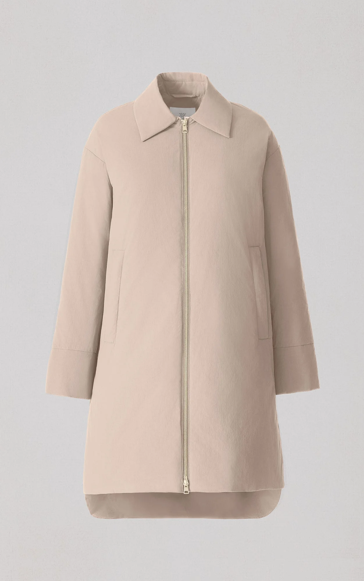 Laleh-L Duvet Down Coat In Cotton | Soft Teak - Image 8