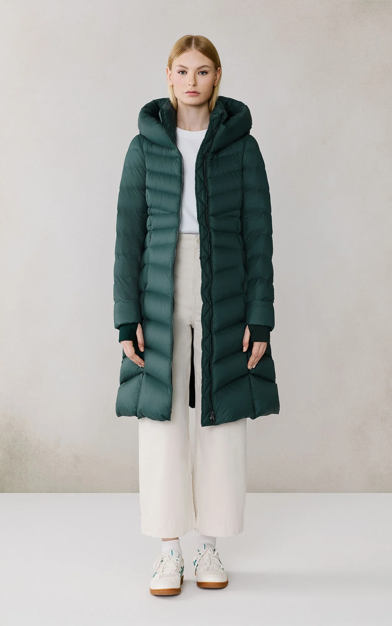 Lita-U Midi Down Coat | Midnight Forest - Image 2