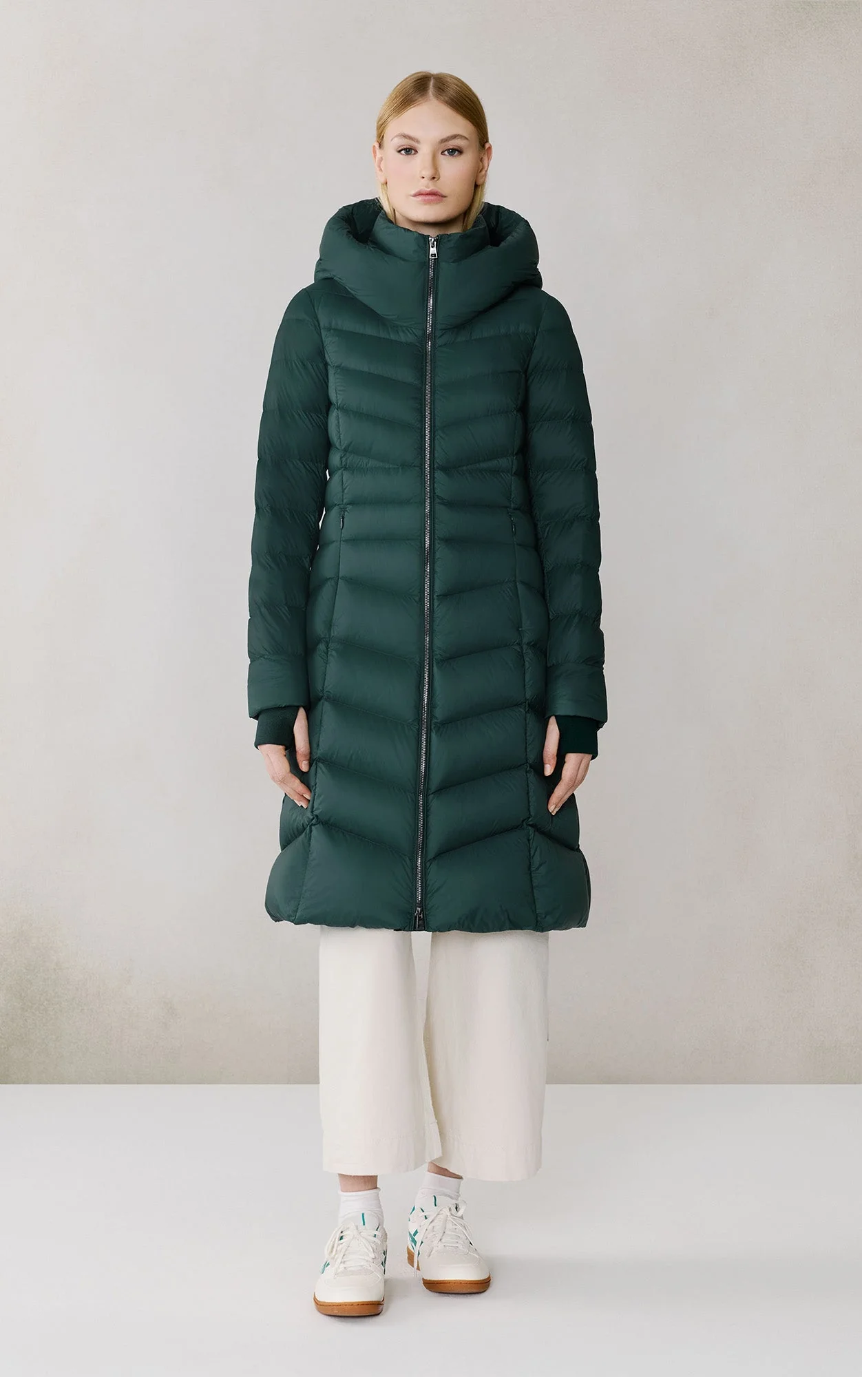 Lita-U Midi Down Coat | Midnight Forest - Image 3