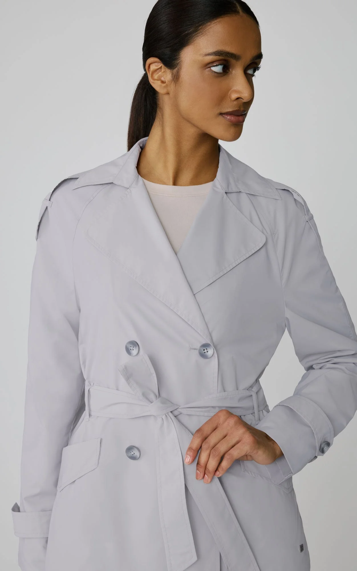Medina Packable Trench | Stone - Image 5