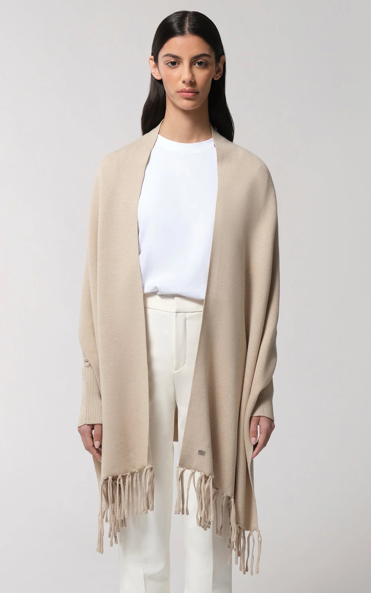 Miku Scarfigan With Fringe And Cuffs | Mist - Image 2
