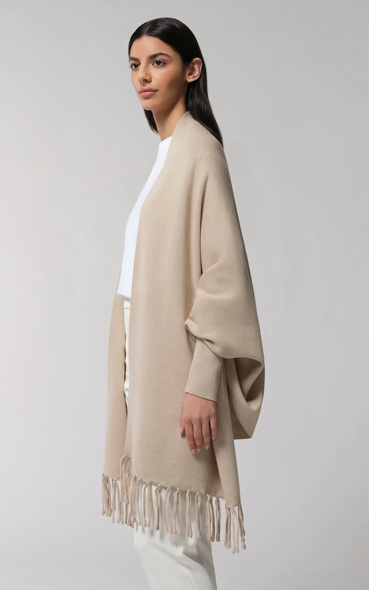 Miku Scarfigan With Fringe And Cuffs | Mist - Image 3